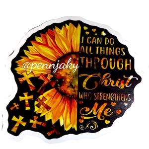 🌻 4 for $15🌻I can do all things through Christ who strengthens me decal